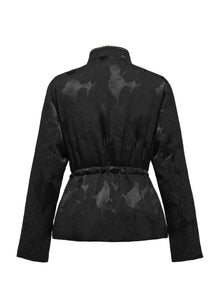 Textured Pattern Jacket | Black