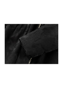 Textured Pattern Jacket | Black