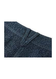 Textured Straight Pants | Navy