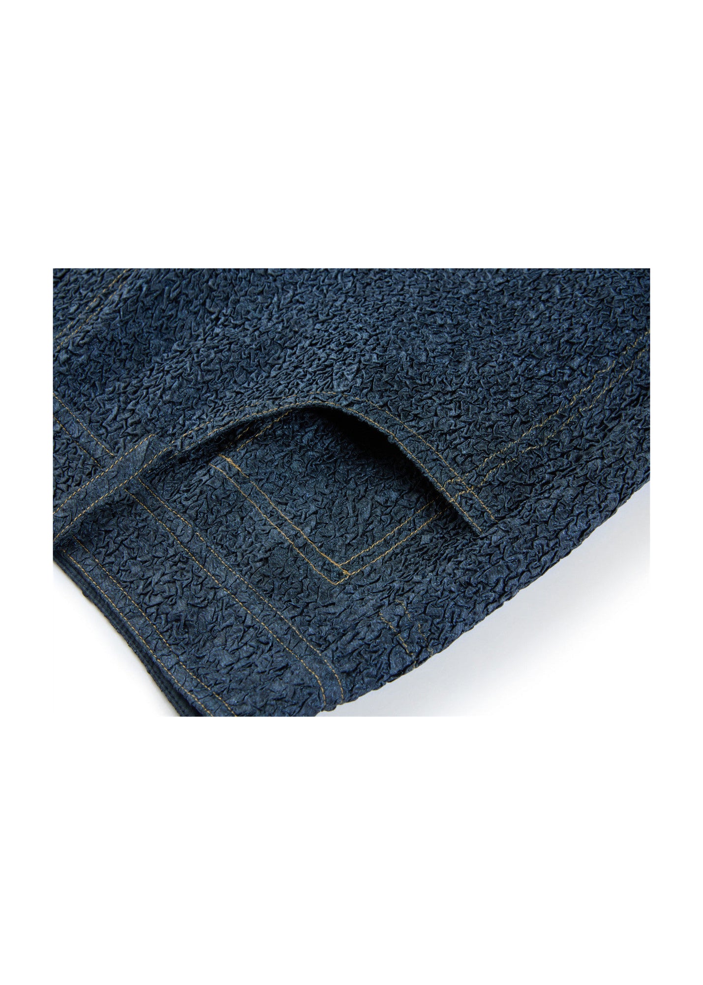 Textured Straight Pants | Navy