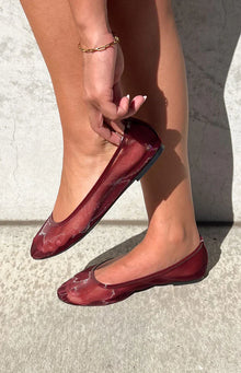 Therapy Arlo Patent PU Ballet Flats | Cherry
