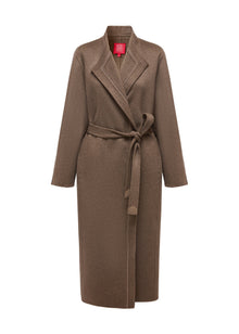 Thin-Strap Cashmere Coat | Brown
