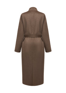 Thin-Strap Cashmere Coat | Brown