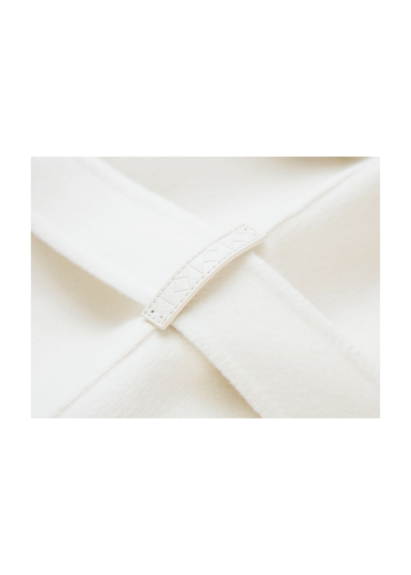 Thin-Strap Cashmere Coat | White