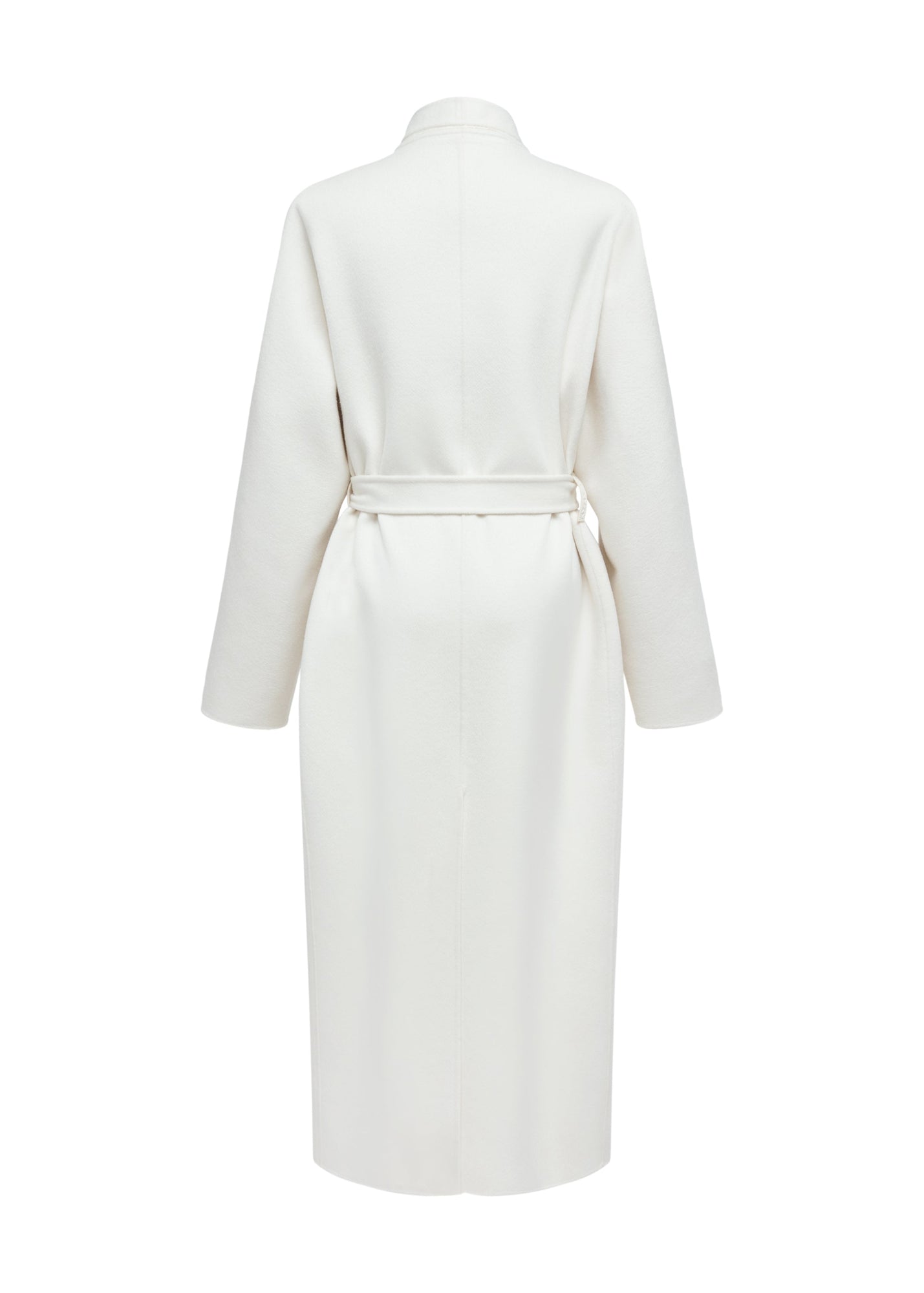 Thin-Strap Cashmere Coat | White