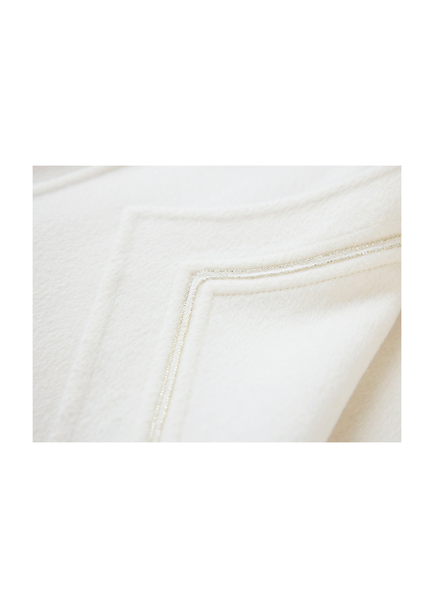 Thin-Strap Cashmere Coat | White