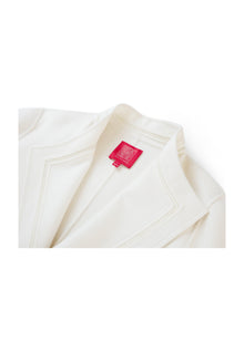 Thin-Strap Cashmere Coat | White