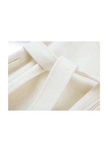 Thin-Strap Cashmere Coat | White