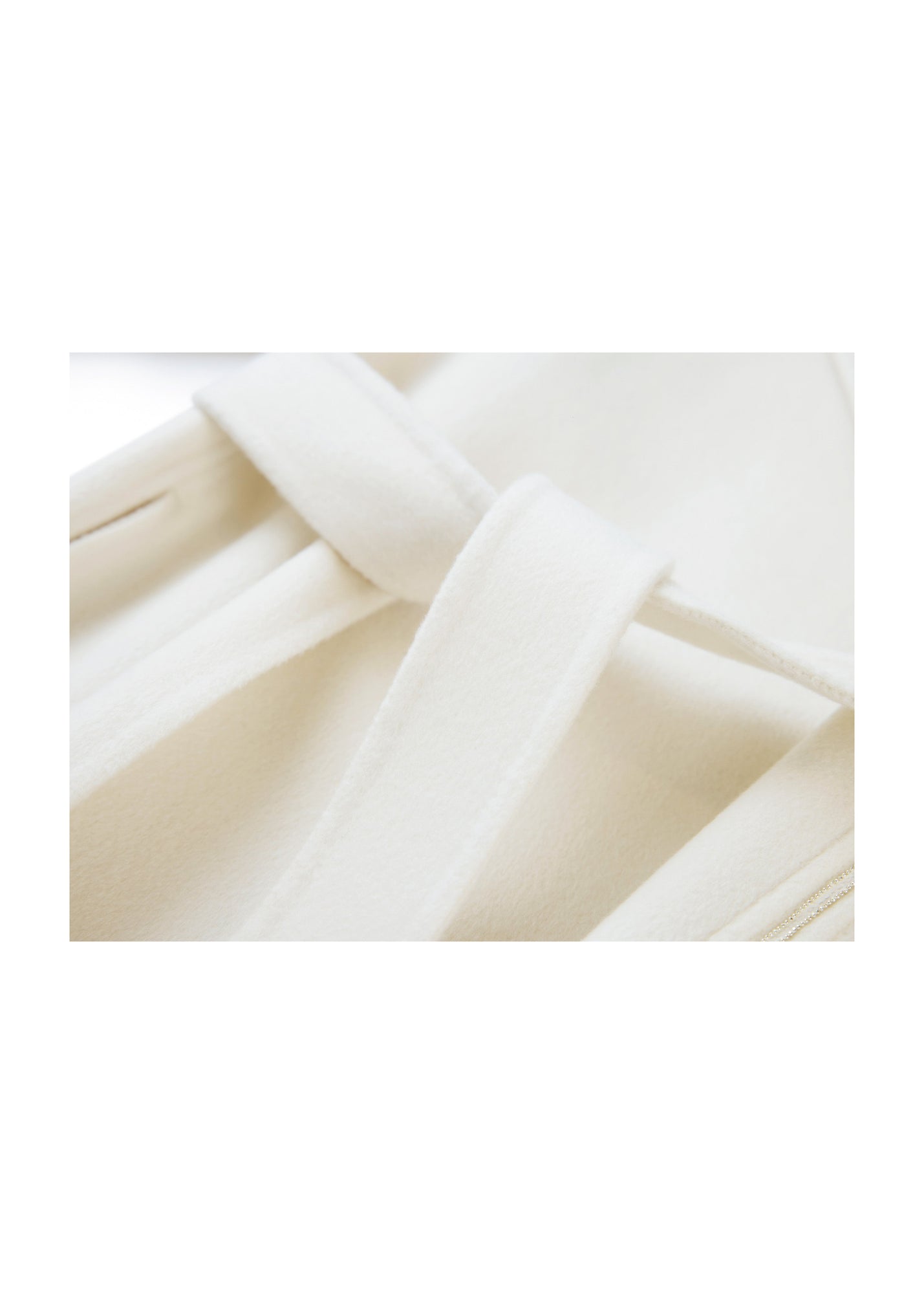 Thin-Strap Cashmere Coat | White