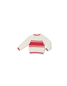 Toddler | Cozychic Cotton Apres Pullover | Cream-Americana Red