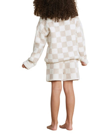 Toddler | Cozychic Cotton Checkered Pullover | Oatmeal-Cream
