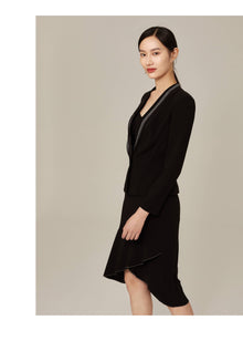 Triacetate Single-Button Blazer | Black