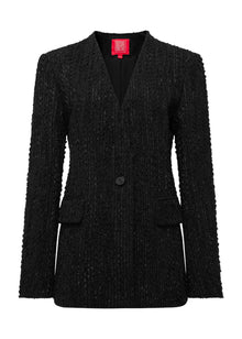 Tweed-Style Jacket | Black
