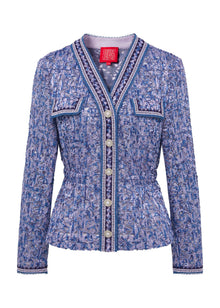 Tweed-Style Jacket | Blue
