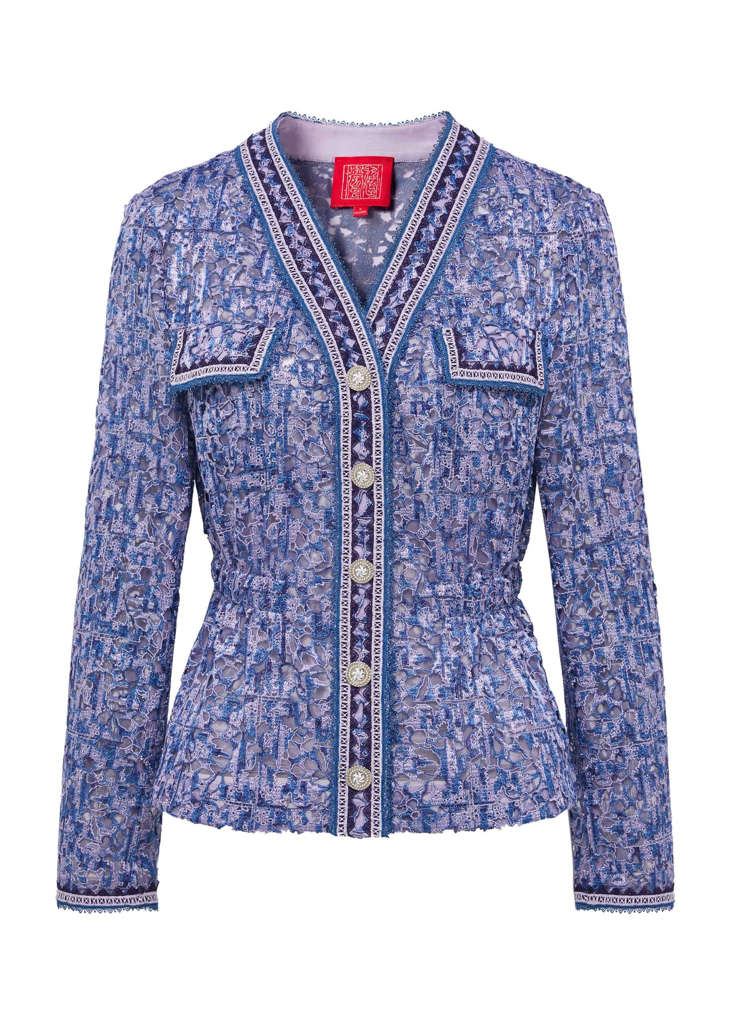 Tweed-Style Jacket | Blue