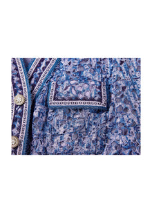 Tweed-Style Jacket | Blue