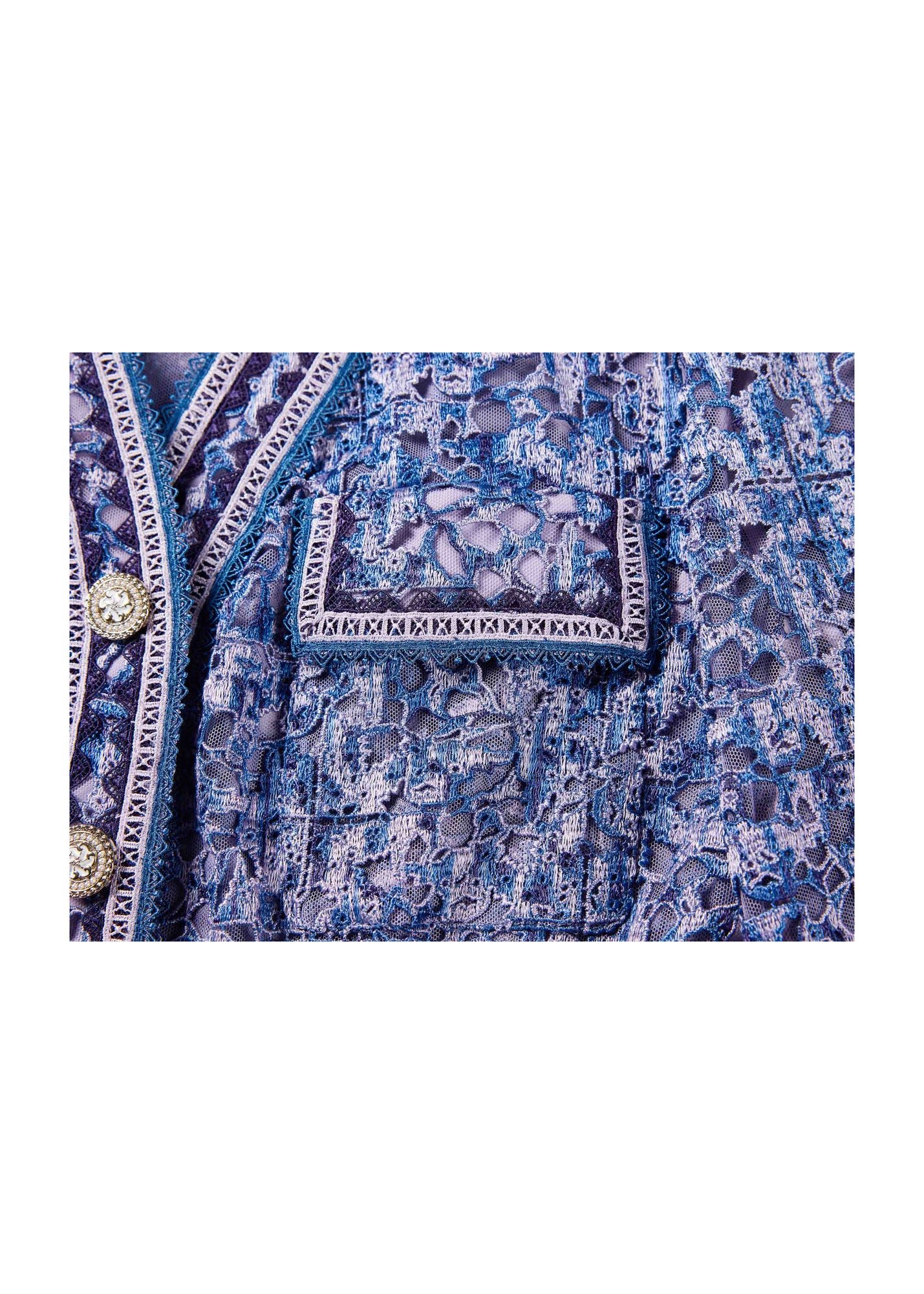 Tweed-Style Jacket | Blue