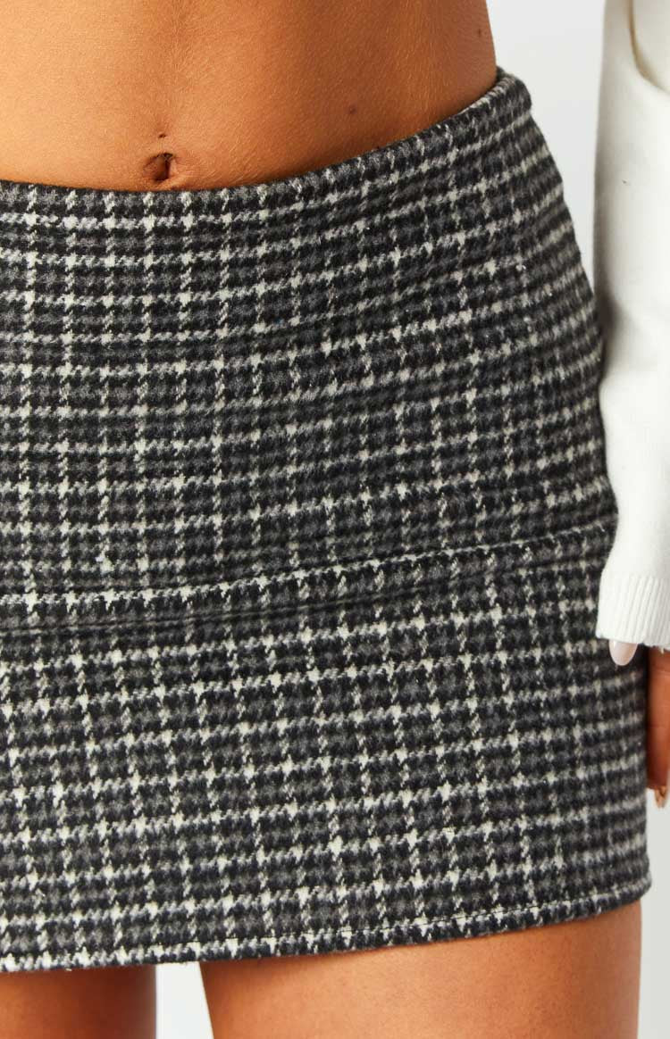 Twilight Plaid Mini Skirt | Grey