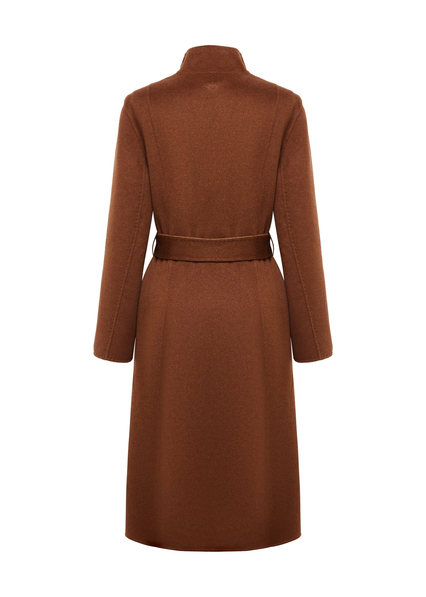 Two-Tone Wrap Coat | Brown/Beige
