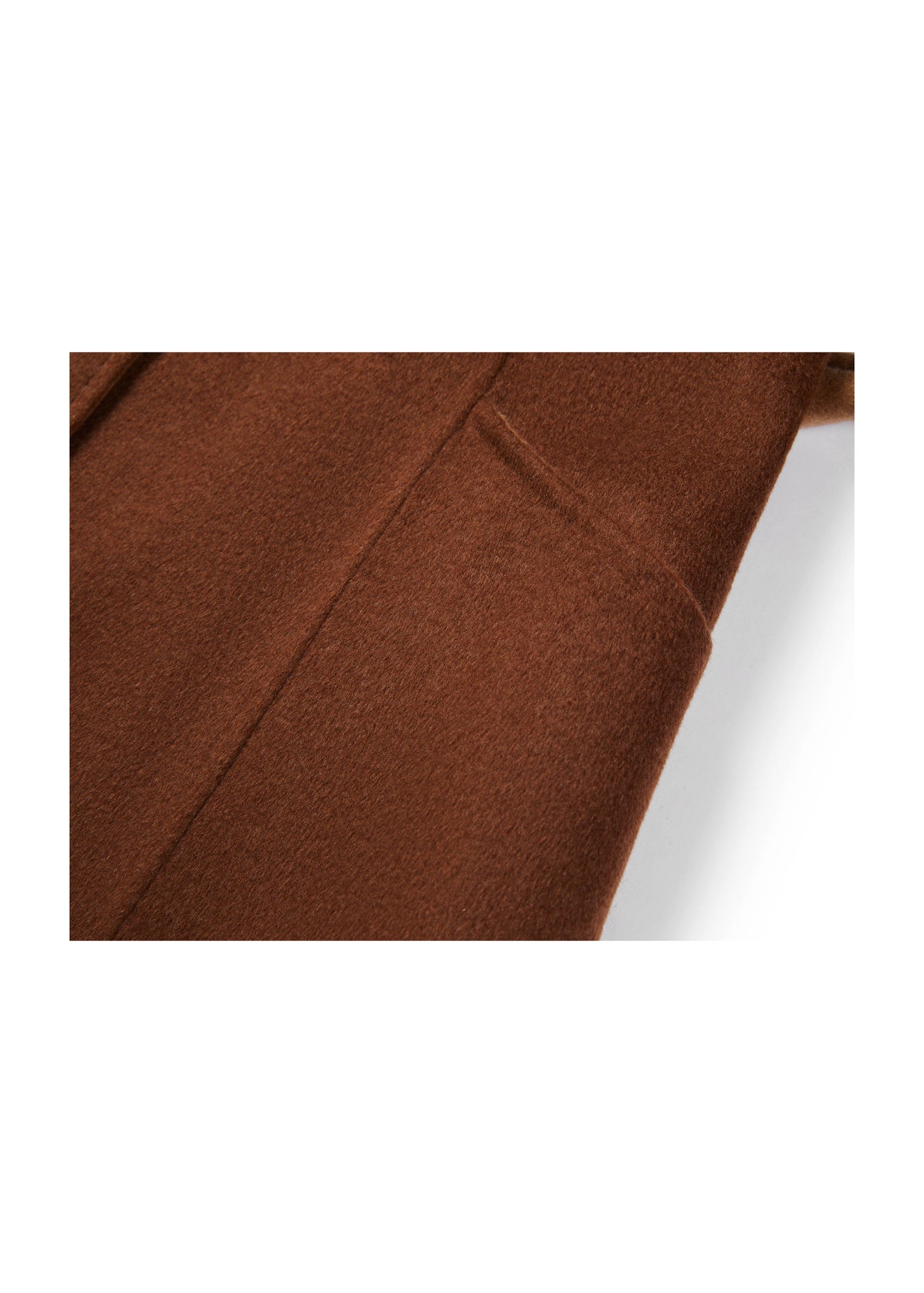 Two-Tone Wrap Coat | Brown/Beige