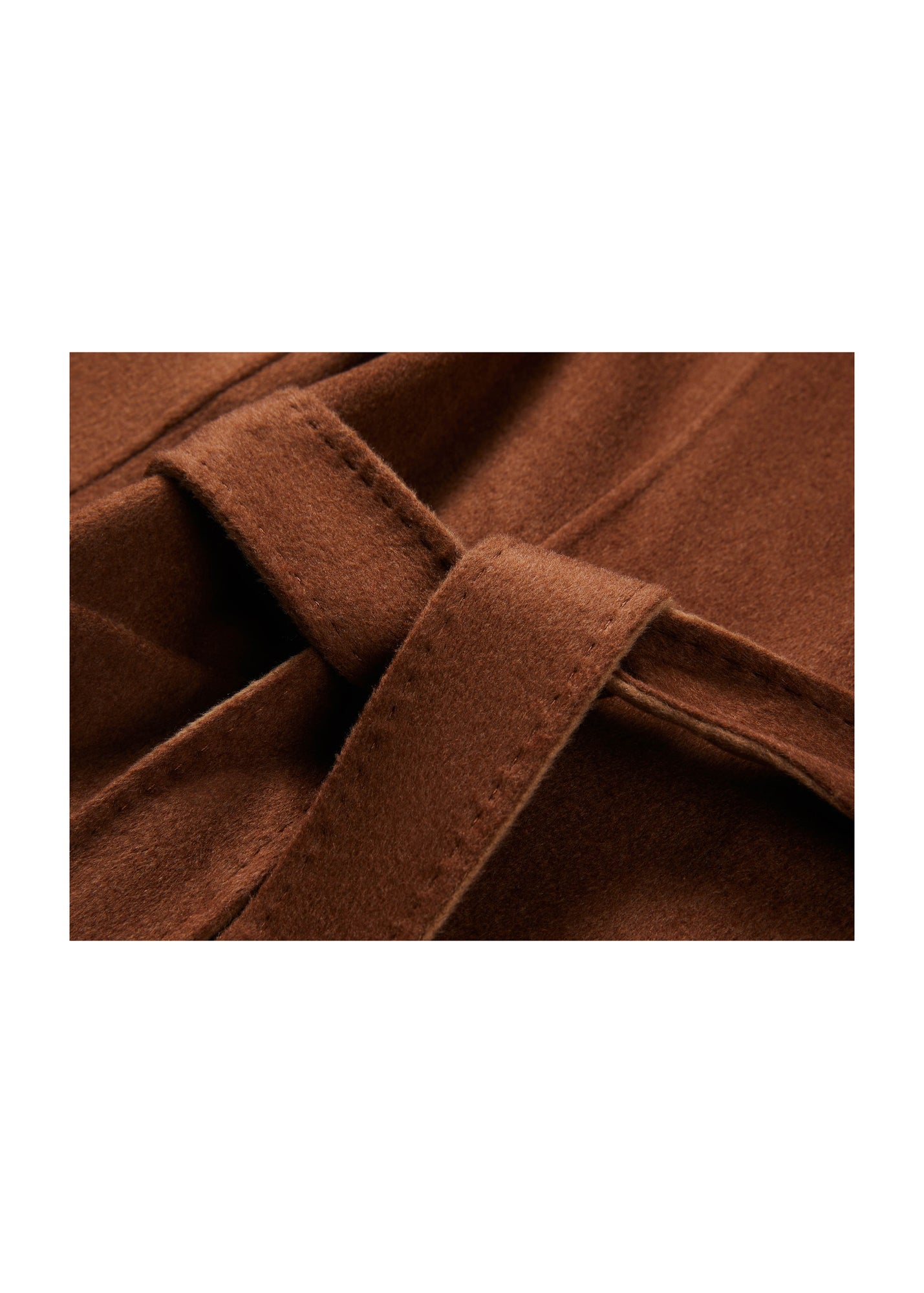 Two-Tone Wrap Coat | Brown/Beige