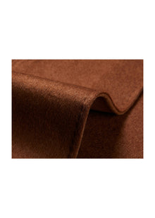 Two-Tone Wrap Coat | Brown/Beige