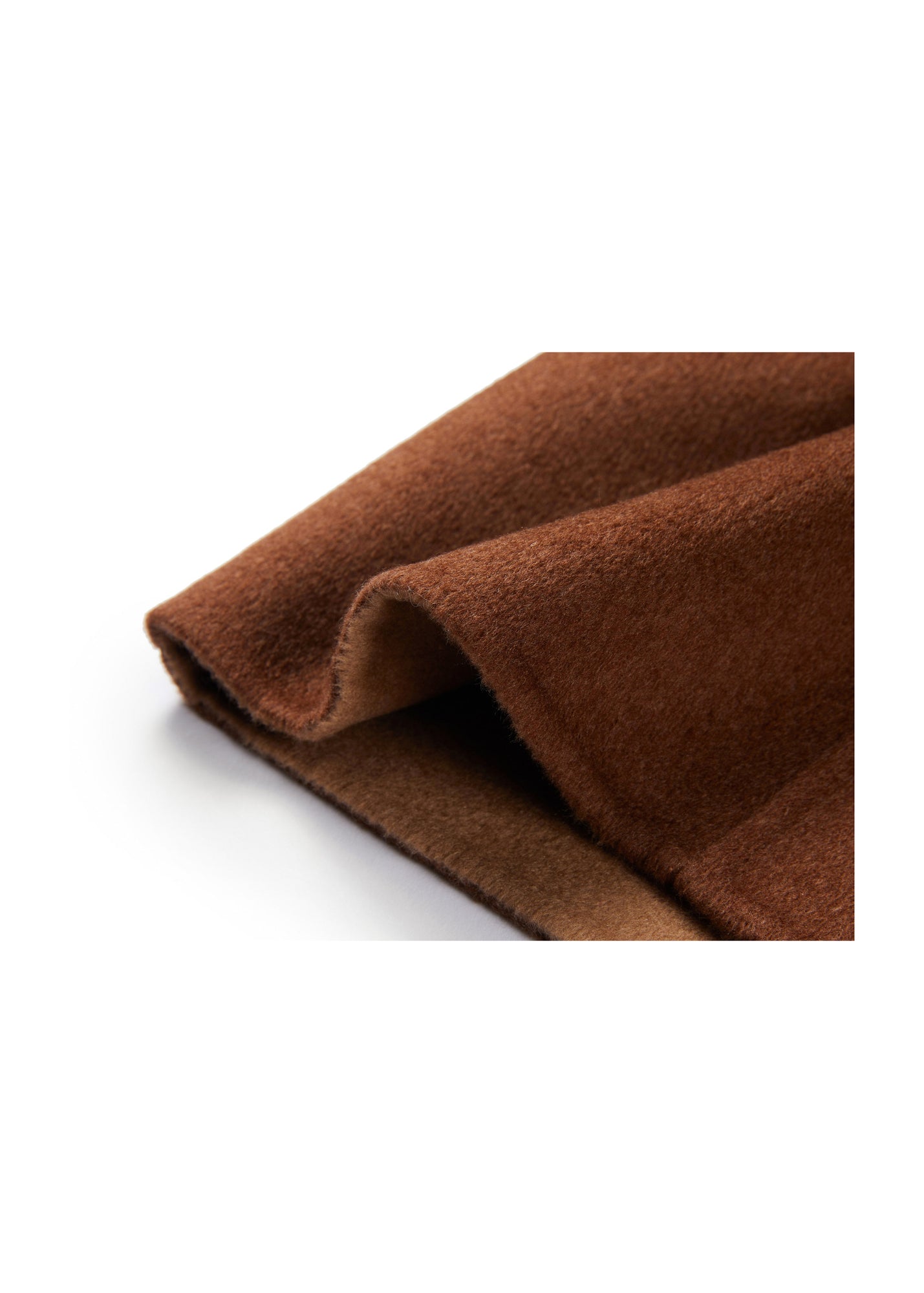 Two-Tone Wrap Coat | Brown/Beige