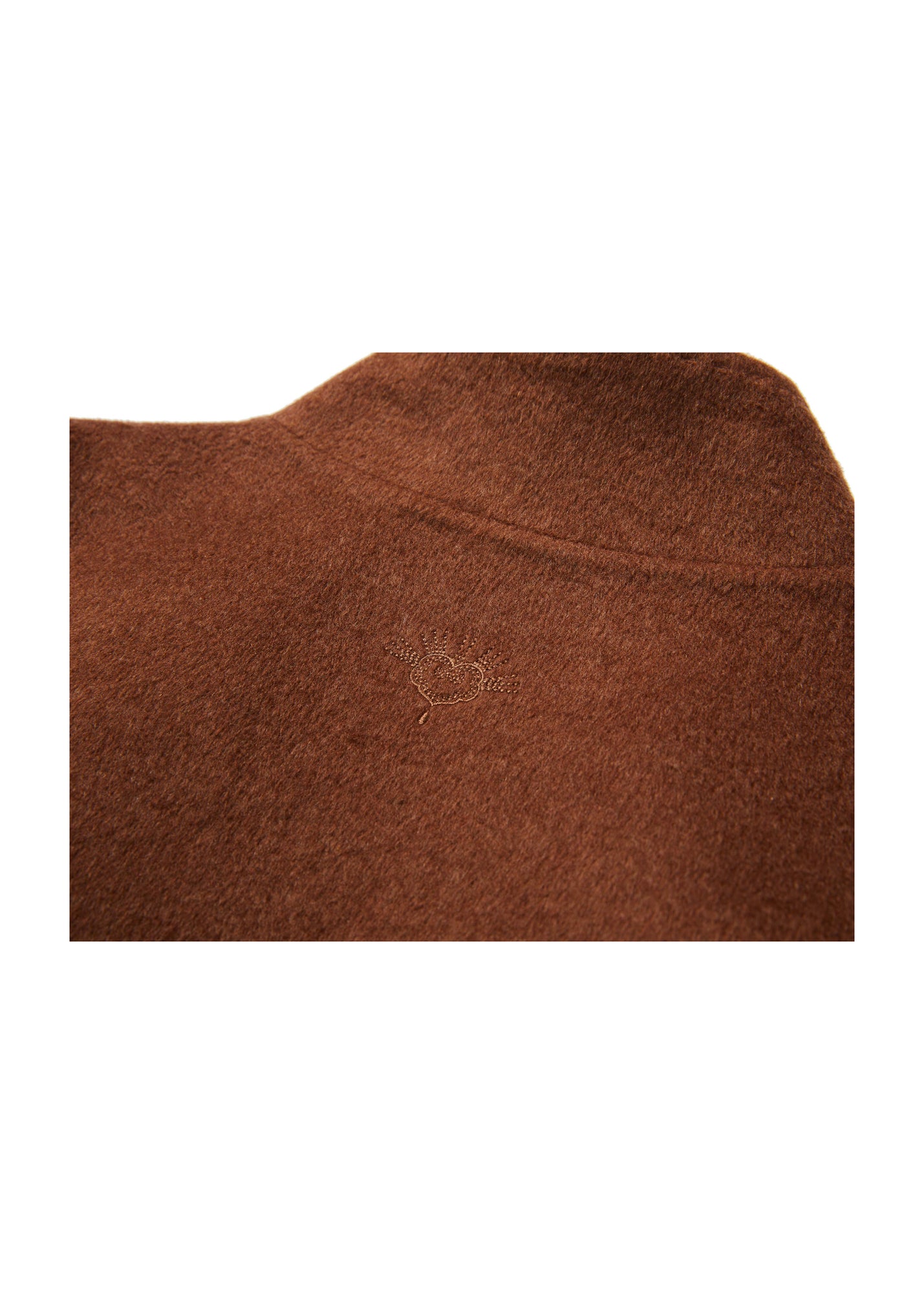 Two-Tone Wrap Coat | Brown/Beige