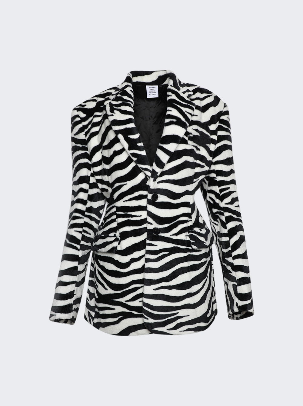 Women | VETEMENTS | Fleece Hourglass Tailored Jacket | Zebra
