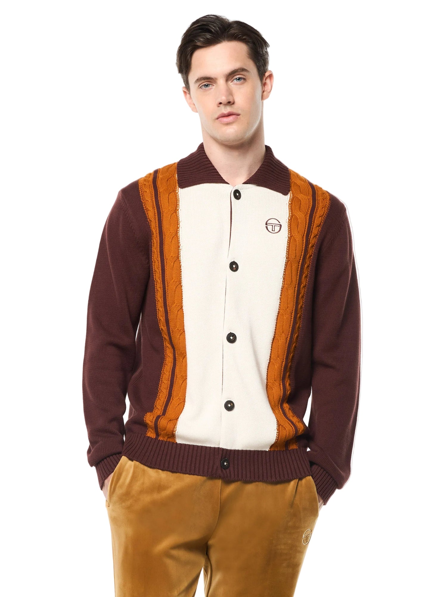Men | Bruni Knit Cardigan | Bitter Chocolate