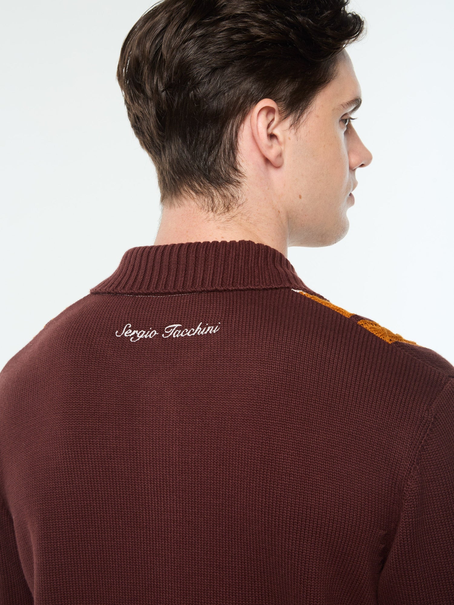 Men | Bruni Knit Cardigan | Bitter Chocolate