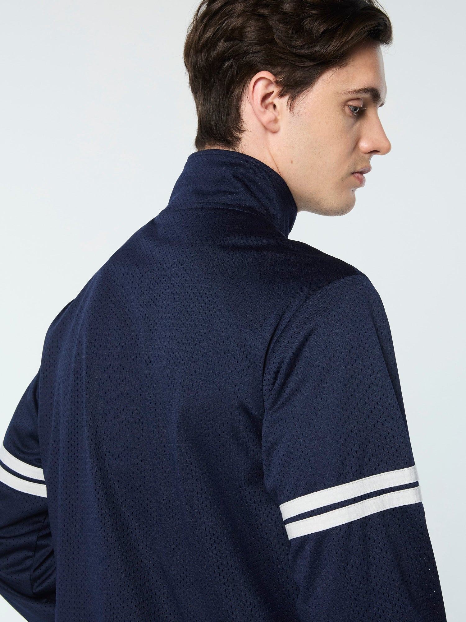 Men | Arturo Mesh Track Jacket | Maritime Blue/ Quiet Gray