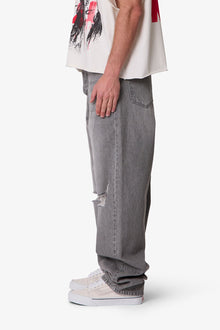 Ultra Baggy Blowout Denim | Washed Grey