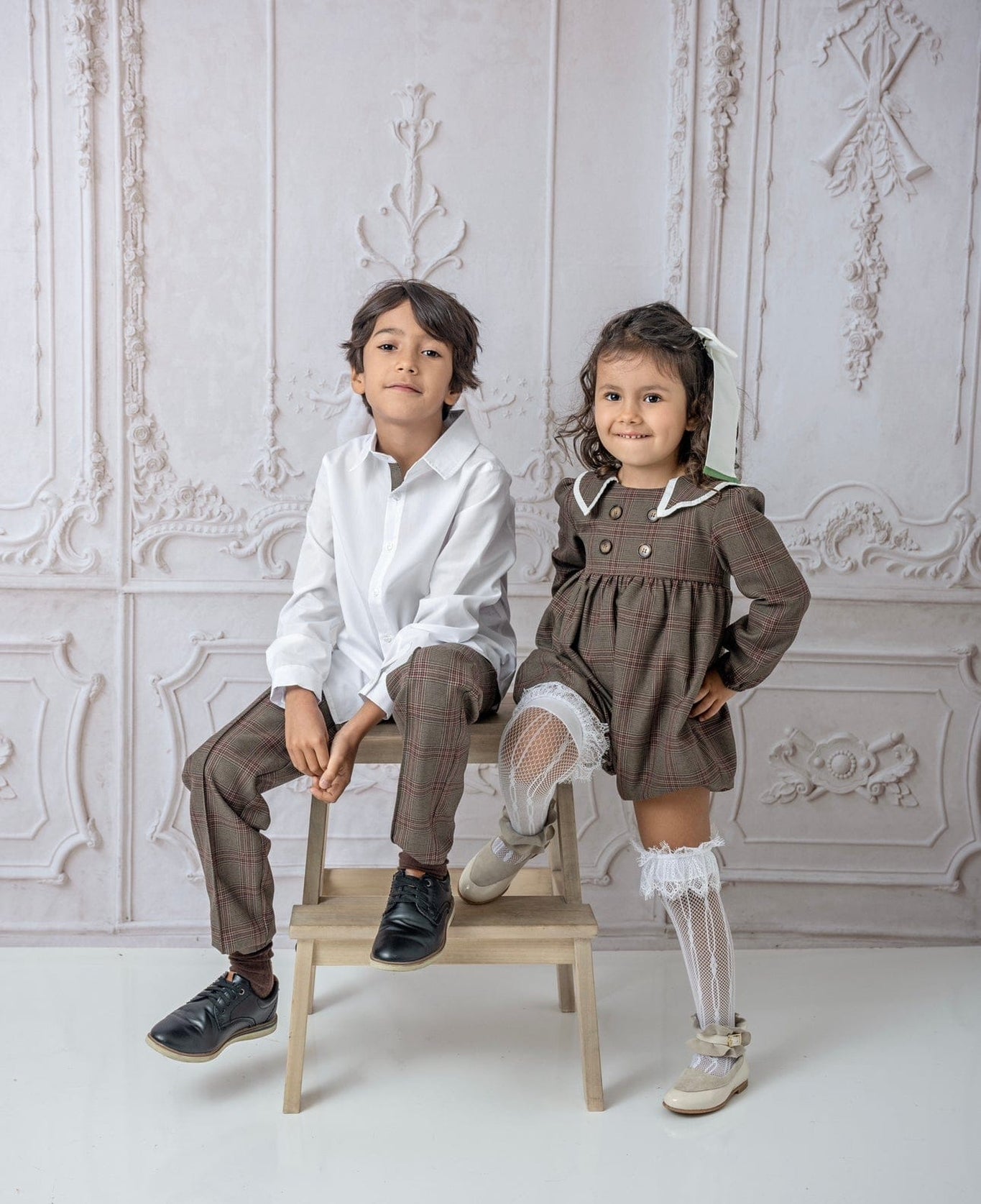Unisex | Blair Estate Tweed Romper | Brown