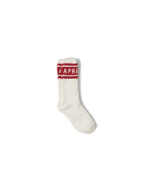 Unisex | Cozychic Apres Ski Socks | Cream-Americana Red