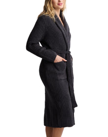 Unisex | Eco Cozychic Ribbed Robe | Carbon