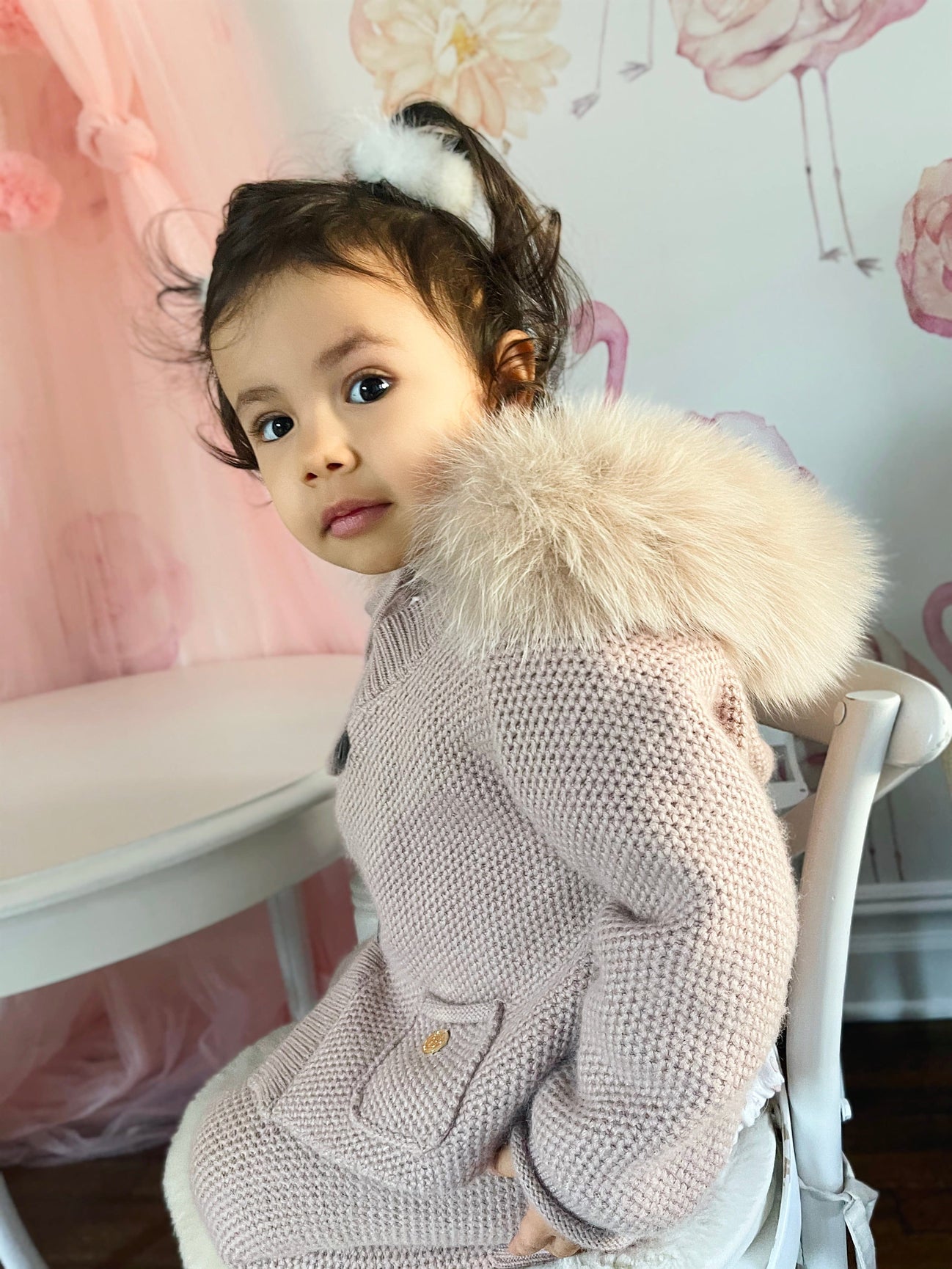 Unisex | Honeycomb Dusty Cashmere Pram Coat | Pink