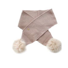 Unisex | Honeycomb Faux Fur Cashmere Scarf | Dusty Pink