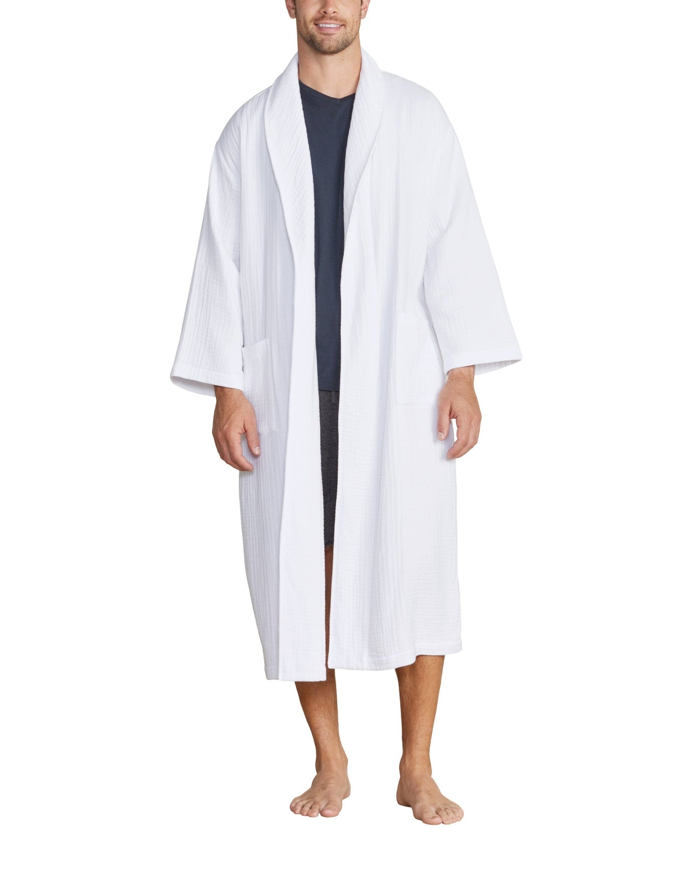 Unisex | MC Muslin Cotton Spa Robe | Sea Salt