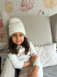 Unisex | Parker Merino Wool Foldover Beanie Hat | Ivory
