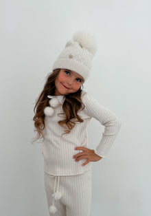 Unisex | Parker Merino Wool Foldover Beanie Hat | Ivory