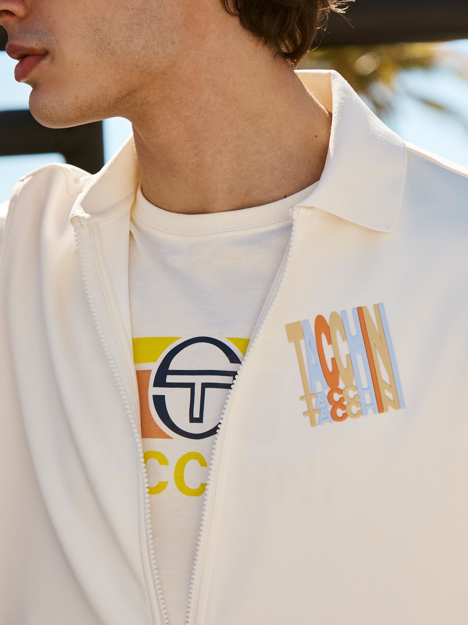 Men | Urso Short Sleeve Track Jacket | Gardenia
