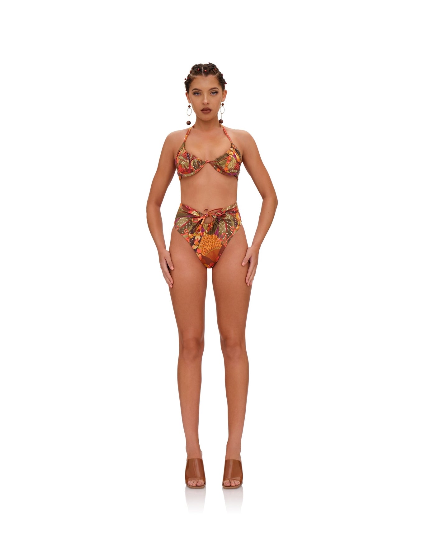 Uwa Reversible Bikini Top | Kola Print