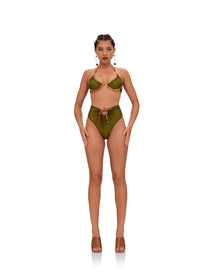 Uwa Reversible Bikini Top | Kola Print