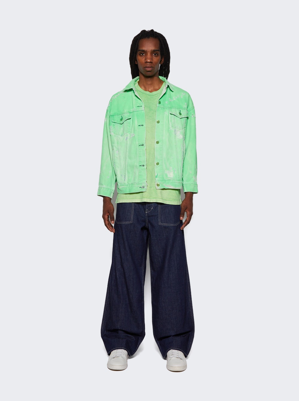 Men | NOTSONORMAL | Destroyed Daily Jacket | Neon Green