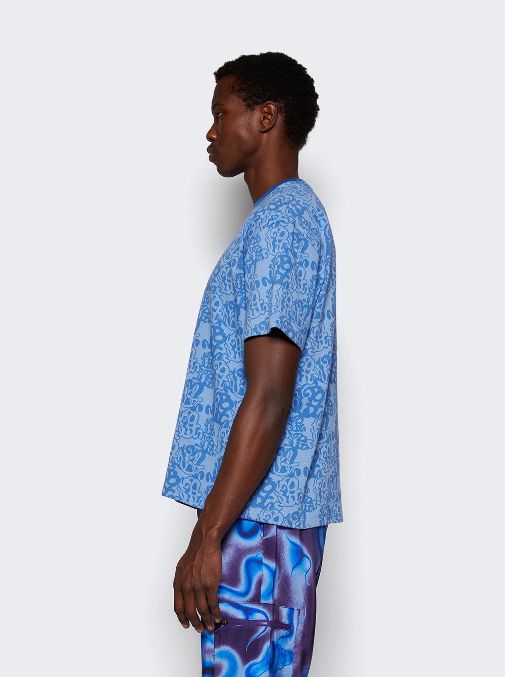 Men | Casella Meyer | Allover Monogram Tee | Blue