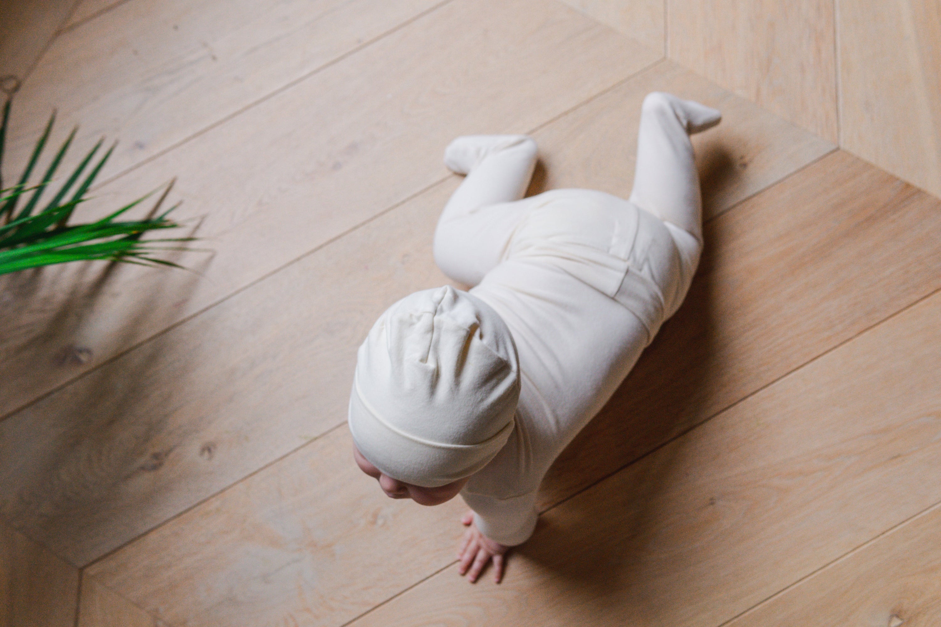 LS Organic Cotton Bodysuit | Ecru - No Dye