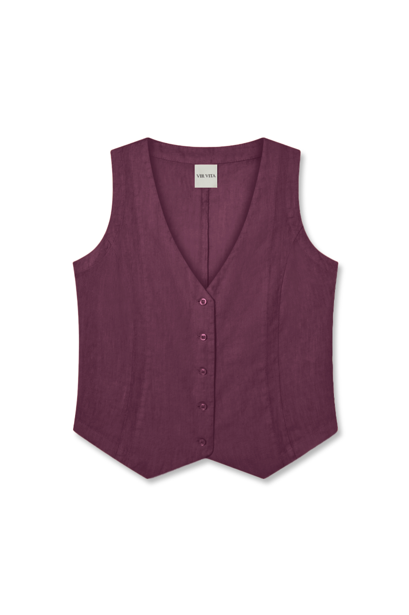 Violette Vest | Plum