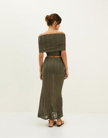 Knit Solaro Blouse - Evergreen XS