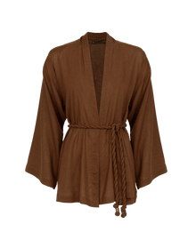 Luna Short Kimono | Brown